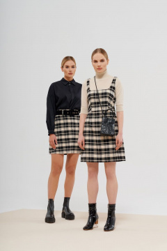 Сарафан, демисезонный, черный, на каждый день, текстиль BURVIN 8275-81 - фото 2