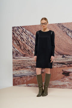 Платье с поясом из трикотажа в стиле casual BURVIN 8316-81 - фото 2