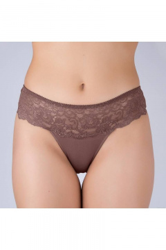 Трусы из трикотажного хлопка с кружевной отделкой Verally 1040-3 перец - фото 1