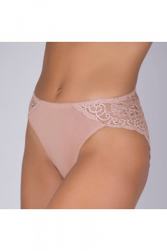 Трусы из кружевного трикотажа с мягкой посадкой Verally 138-6 античная роза - фото 1