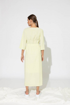 Летнее желтое платье из вискозы и текстиля Femme & Devur 80025 1.46F(170) - фото 2