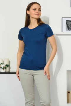 Базовый джемпер из хлопка с коротким рукавом Femme & Devur 30246 1.23F(170) - фото 1