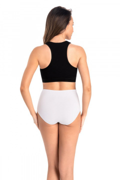 Трусы-слип с широкой резинкой и фигурными вставками Teyli 1123 белый - фото 2