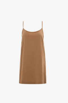 Топ на каждый день бежевый из текстиля Elema 2К-11888-1-164 бежевый - фото 2