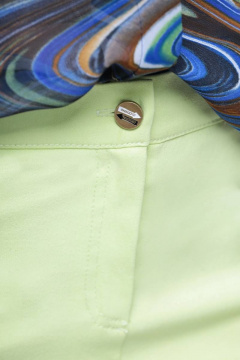 Зеленые летние джинсовые брюки с резинкой по спинке Swallow 477 солнечный_лайм - фото 4