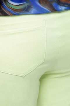 Зеленые летние джинсовые брюки с резинкой по спинке Swallow 477 солнечный_лайм - фото 5