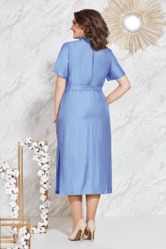 Платье из джинса с браслетным эффектом и разрезами Mira Fashion 5096 - фото 2