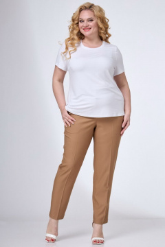 Брюки зауженные с высокой посадкой из вискозы Angelina & Сo 722 - фото 4