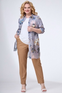 Брюки зауженные с высокой посадкой из вискозы Angelina & Сo 722 - фото 3