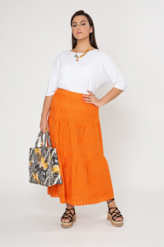 Юбка Elema 4К-11982-1-170 оранжевый - фото 1