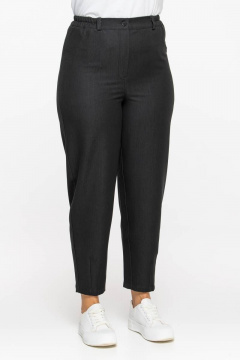 Деловые брюки зауженные из джинсовой ткани с высокой посадкой Avila 0870 черный - фото 3