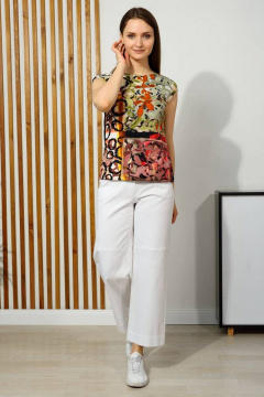 Летний джемпер из вискозы и трикотажа с принтом Femme & Devur 5948 4.32F(170) - фото 2