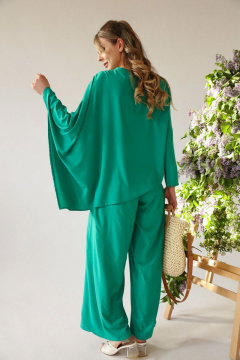 Костюм брючный женский нарядный со асимметрией из текстиля LM ПЛ5057 - фото 3