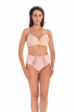 Трусы средней линии талии из трикотажа и кружева с кокетками Teyli 1125 пудра_розы - фото 1
