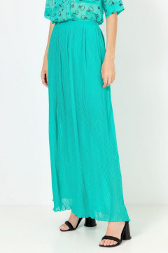Бирюзовая юбка из текстиля на лето на каждый день Lakbi 22213юб бирюза - фото 2