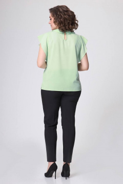 Блуза прямого силуэта с разрезами по бокам для стильного летнего образа Zlata 4398 мятный - фото 3