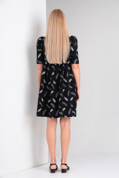 Платье Gamma Gracia 576 черный-белые-перья - фото 4