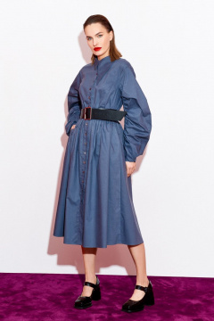 Платье с поясом из текстиля с нарядным стилем BURVIN 8369-81 - фото 2