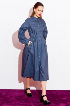 Платье с поясом из текстиля с нарядным стилем BURVIN 8369-81 - фото 1