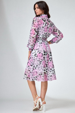 Платье А-силуэта из шифона с рюшей и завязками Angelina & Сo 737 - фото 2