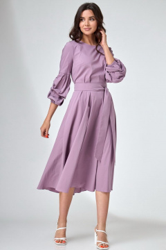 Полуприлегающее платье из хлопка с нагрудными вытачками Angelina & Сo 738 - фото 1