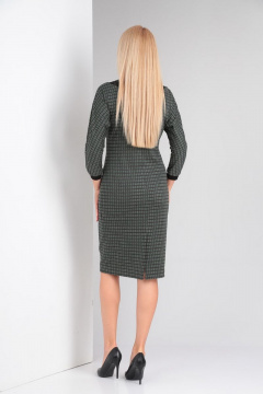 Платье Gamma Gracia 414 серо-зеленый-черная-клетка - фото 4