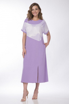 Платье свободного силуэта с разрезами и карманами Matini 3.1599 лиловый - фото 2