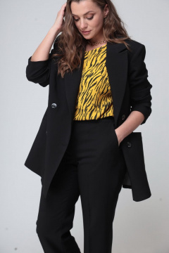 Костюм женский брючный с жакетом и полуприлегающим топом ALEZA 1083 - фото 3