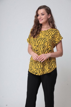 Костюм женский брючный с жакетом и полуприлегающим топом ALEZA 1083 - фото 2