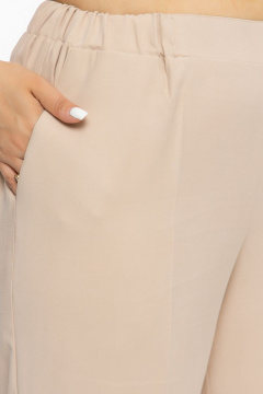 Бежевый костюм двойка из вискозы и текстиля для повседневной Avila 0900 бежевый - фото 5