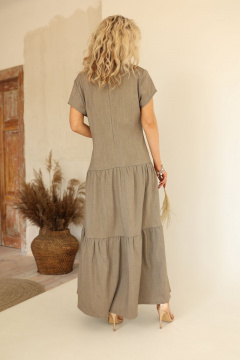 Длинное летнее платье с вышивкой и молнией по спинке AMORI 9573 - фото 4