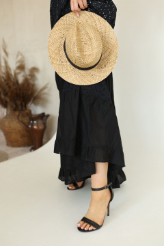 Платье летнее из черного ришелье с карманами AMORI 9577 черный - фото 5