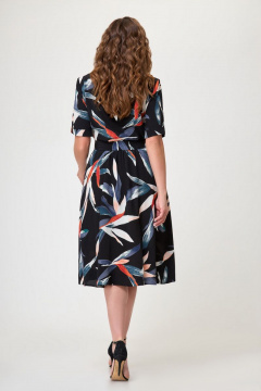 Летнее хлопковое платье из текстиля, 109 см, черное DaLi 5348 черный - фото 2