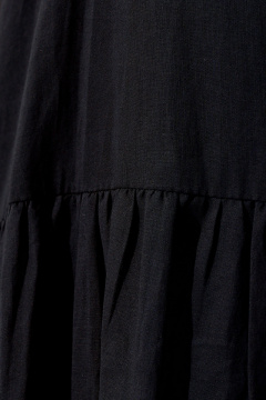 Платье-двойка черное из текстиля и хлопка для повседневных образов Панда 86290w черный - фото 4