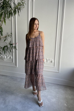 Легкий сарафан из текстиля с воланами и длиной 112 см PUR PUR 11-095 - фото 3