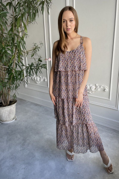 Легкий сарафан из текстиля с воланами и длиной 112 см PUR PUR 11-095 - фото 1