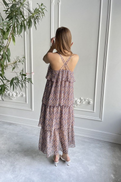 Легкий сарафан из текстиля с воланами и длиной 112 см PUR PUR 11-095 - фото 4