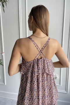 Легкий сарафан из текстиля с воланами и длиной 112 см PUR PUR 11-095 - фото 2