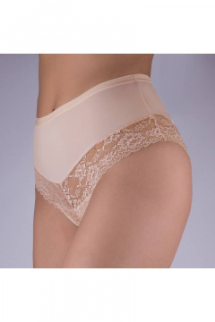 Трусы-слип из эластичного кружевного полотна Verally 1166-1 серебристый пион - фото 3