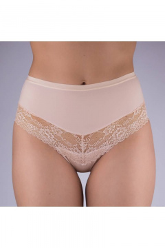 Трусы-слип из эластичного кружевного полотна Verally 1166-1 серебристый пион - фото 1