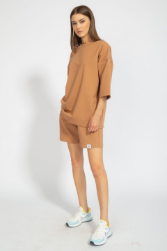 Костюм оверсайз шорты и джемпер из трикотажа для лета Kivviwear 40904091.01 - фото 5