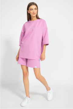 Костюм оверсайз шорты и джемпер из трикотажа для лета Kivviwear 40904091.05 - фото 5