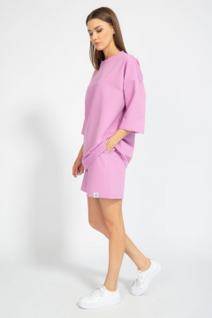 Костюм оверсайз шорты и джемпер из трикотажа для лета Kivviwear 40904091.05 - фото 3