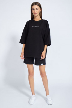 Костюм оверсайз шорты и джемпер из трикотажа для лета Kivviwear 40904091.09 - фото 3