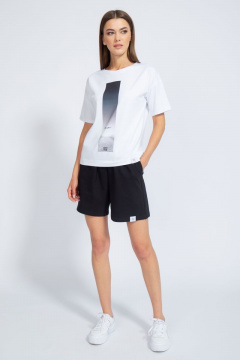 Футболка свободного кроя с цифровым принтом для лета Kivviwear 4026.61 - фото 3