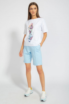 Футболка свободного кроя с цифровым принтом для лета Kivviwear 4026.68 - фото 3