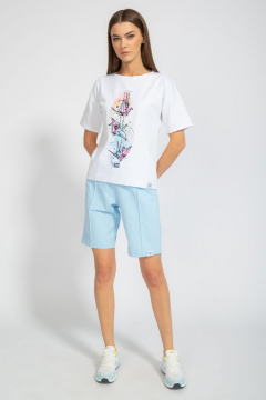 Футболка свободного кроя с цифровым принтом для лета Kivviwear 4026.68 - фото 2