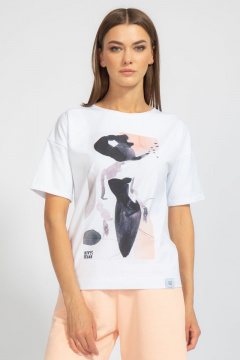 Футболка свободного кроя с цифровым принтом для лета Kivviwear 4026.70 - фото 2