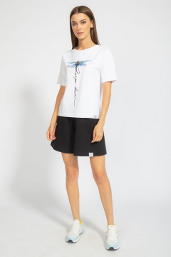 Футболка из хлопка с удлинённым рукавом и цифровым принтом Kivviwear 4026.73 - фото 3