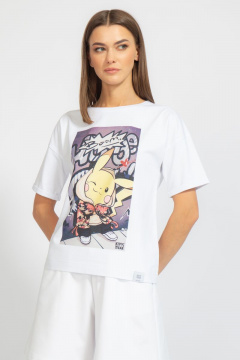 Футболка из трикотажа с принтом для летнего сезона Kivviwear 4026.74 - фото 2